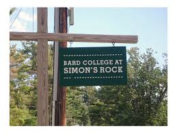 View of the sign welcoming you to Bard College @ Simon's Rock