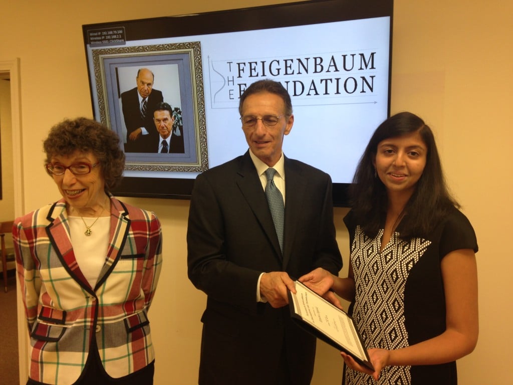 Congratulations to our most recent recipient of the Feigenbaum Scholarship.