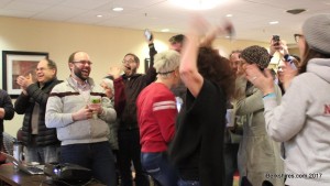Group celebrates as they hear news that North Adams is a finalist for Small Business Revolution