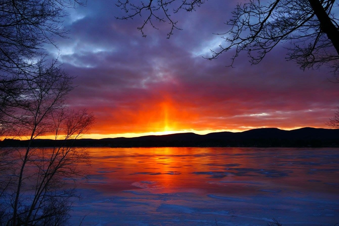 Pontoosuc Lake Sunset Take in the views out on the water.