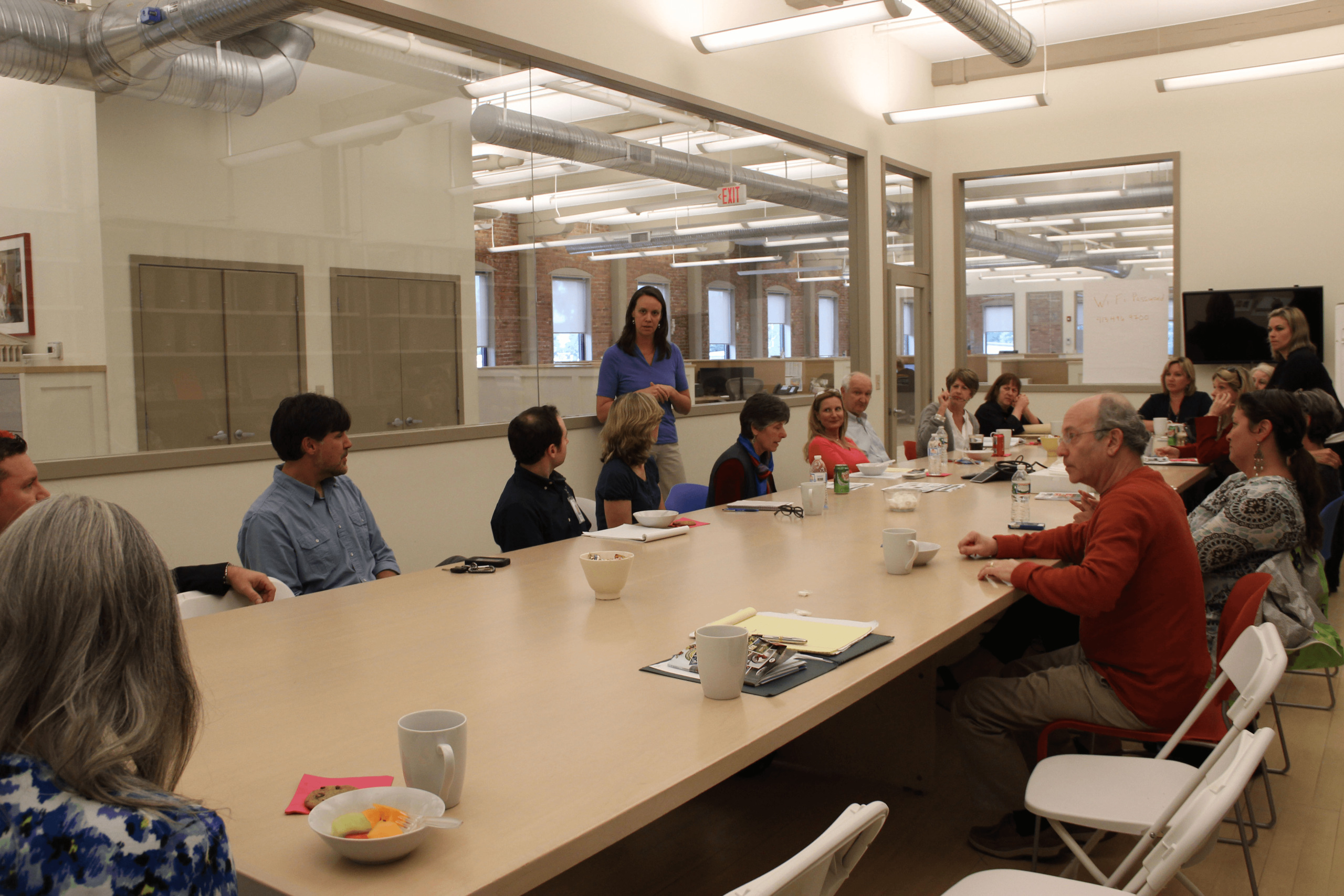 Groups meet at the Pine Cone Hill Headquarters